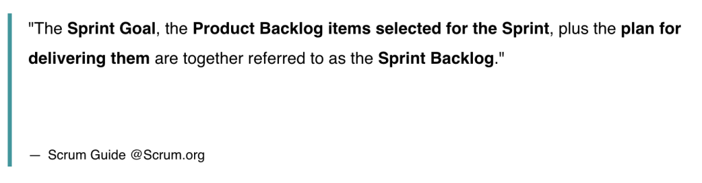 Sprint Backlog Definition